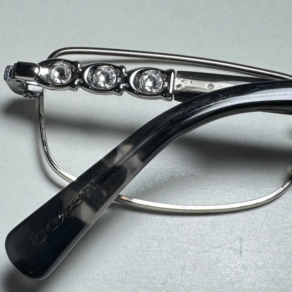 Coach HC 5110B 9001 Shiny Silver Crystal Eyeglass Frames 54-15-140
